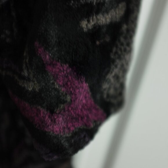 COPY - Sirbain Abstract Print Faux Fur Coat Size XSP Artistic Winter Elegance - Picture 5 of 12